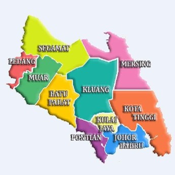 map of johor districts